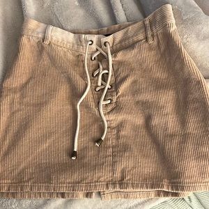 Corduroy beige skirt